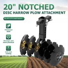20  Notched Disc Harrow Plow Attachment For Atv Utv W  6 X Concave 2  Receiver