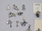 13 Pc Lot Souvenir Sterling Silver Charm Pendants Vintage Nos