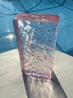 Yutianli Pink Transparent Ice Crystal Glass Block Brick 7 8 X 3 9 New