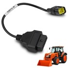 3824-26 Obd2 Adapter Cable For Kubota Vehicles 4 Pin Obd2 16pin To Obd1 4pin
