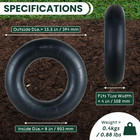 2 Pack Inner Tire Heavy Duty Inner Tire 4 80 4 00-8inner Tube With Tr87 Angled V