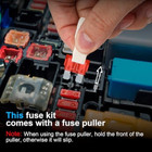 Jorest 300pcs Car Fuse Assortment Kit  160 Mini Blade Fuses Automotive   90 Stan