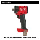 Milwaukee  2855p-20 M18 Fuel 1 2  Compact Impact Wrench W  Pin Detent Bare Tool