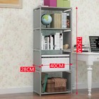 4-tier Industrial Bookshelf display Storage Shelves Rustic Wood Bookcase Shelves