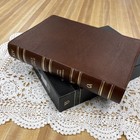 Kjv Giant Print Bible  Cowhide Genuine Leather  Thumb-indexed - Red Letter