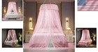 Magical Princess Bed Canopy With Embroidery Lace   Led Lights - Queen king Size