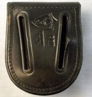 Vintage Safariland Black Basketweave Handcuff Pouch Leather 90v Police Gear