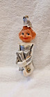 Vintage Made In Japan Silver Christmas Elf Pixie Figure Felt Plastic Face 12 