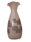 Mid Century Modern Mcm Retro Pattern Light Pink Glass 6 5  Tall Vase