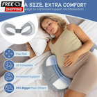 Plus Sized Pregnancy Pillow For Sleeping - Belly  Hip  Back Support For Pregnant