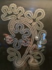Stunning Vintage Bobbin Lace Flower Art Piece 