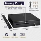 Cash Register Drawer With Under Counter Mounting Metal Bracket - 16  Black Cash
