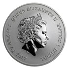 2017  1 Tuvalu 1 Oz  999 Silver Marvel Series Spiderman    Bu