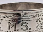 Antique English Sterling Silver Napkin Ring  ms  Initials  D  1907  15g  As Is