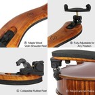 Mi vi Violin Shoulder Rest - 4 4 - 3 4 Violins - Collapsible Real Wood