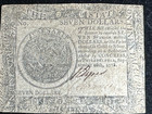Continental Currency Fr cc-80 September 26  1778  7 Colonial Note