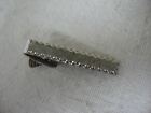Vintage Weave Texture Silver Tone Bar Style Tie Clip Tie Clasp   1 4  Wide  