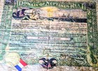 Rare Framed 1943 Wwii Navy Davy Jones King Neptune Certificate  Sailor  Ship