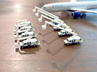1 400 Model Airport Accessories - 8 Piece Airport Deicing Vehicle Set  white 