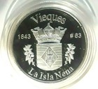 Peseta Vieques Island 2019 Serie Pueblo Puerto Rico Medalla Boricua Quarter Coin