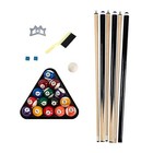 24-piece Pool Table Kit With 57 Inch 2-piece Cue Sticks  16-piece 2 1 4 Inch