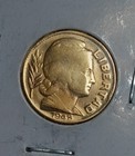 1948 Argentina 20 Centavos Shattered Reverse Die Strike Error