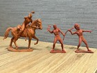 Vintage Auburn Rubber Company Indians Pioneers Brave Horseback Settlers