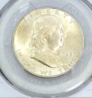 1948 D Franklin Half Dollar Pcgs Au58 Looks Full Bell Lines Bright Frosty  c73c