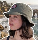 Surf Skull Helmet Bucket Hat Style Green Large Hidden Padding Water Sports Nwt