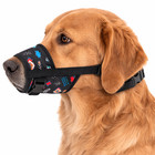 Adjustable Dog Muzzle Soft Breathable Nylon Anti Bite Barking Training M L