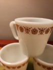 Vintage Pyrex 1410 Butterfly Gold Coffee Cup Mug Corelle D Handle Usa Lot Of 3