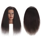 Traininghead 100  Real Hair Mannequin Head Training Head Cosmetology Doll Hea   