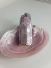 Lilac Mosaic Mother Of Pearl Lighter Case     Pearly Violet Shell     Artisan Made 
