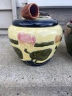 Lot Of 3 Antique Majolica Tobacco Jar Humidors