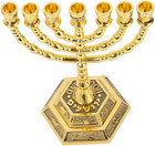 12 Tribes Of Israel Menorah  Jerusalem Temple 7 Branch Jewish Candle Holder  5 I