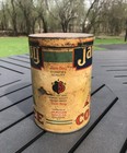 Rare   Vintage Jam Boy Paper Label Coffee Tin - Jameson Boyce Co - Binghamton Ny