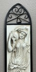3d Greco-roman Style Faux Plaster Resin Water Maiden Wall Plaque Metal Frame