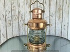 Vintage Brass   Copper Anchor Oil Lamp  A Classic Maritime Ship Lantern - Ideal