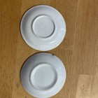 2 Old Vintage Antique Ironstone Butter Pat Shabby Chic Farmhouse  16 Imperfect