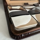 Vintage Mens Grooming Kit Shaving Set With Mirror In Leather Case  swank Germany