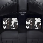 Cow Print Car Floor Mats Carpet Universal Abstract Cow Fur White Black White