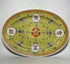 Chinese Antique Famille Jaune Plate