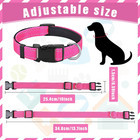 6 Pcs Reflective Dog Collar Soft Padded Breathable Adjustable Nylon Pet Collar W