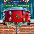 1960s Gretsch 6 5x14 Floor Show Model 4153 Snare Drum Tangerine Sparkle Rewrap