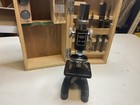 Small Vintage Amc Microscope 50x-600x   Accessories Tools   Box  Science  Lab