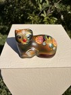 Mexican Folk Art Ceramic 5    Cat Figurine Hand Painted Signed