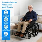 Self Propelled Wheelchair Adult Heavy Duty Steel Manual Chair 24  Wheels Foldabl