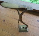 Antique Solid Brass Cobbler Shoe Shine Stand Barber Shop Foot Rest  15   