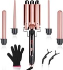 5in1 Curling Iron Wand Set Hair Curler Interchangeable Barrels Twist Wave Roller