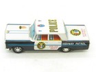 Vintage Japan Large Tin Litho Friction Police Car With Box Kyowa   Gangu